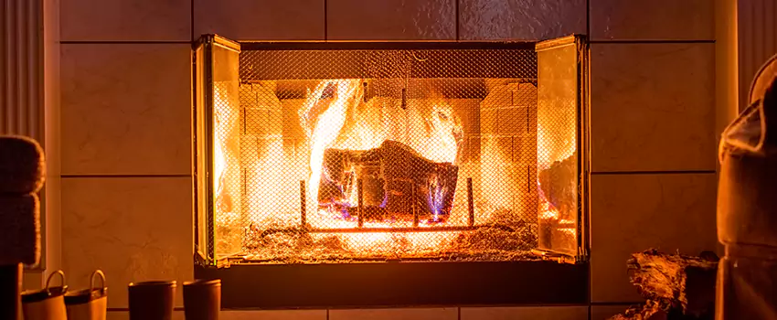 Mendota Hearth Landscape Fireplace Installation in Wakefield, Massachusetts