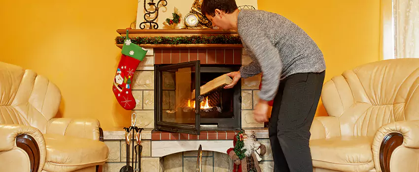 Rusted Metal Fireplace Restoration in Wakefield, Massachusetts