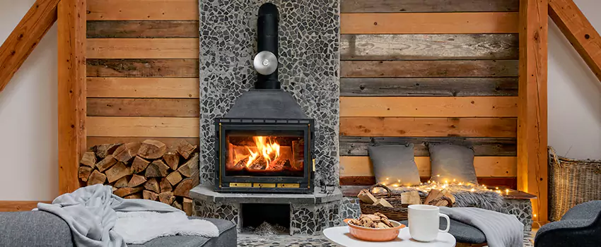 Thelin Hearth Products Direct Vent Gas Stove Fireplace Inspection in Wakefield, Massachusetts